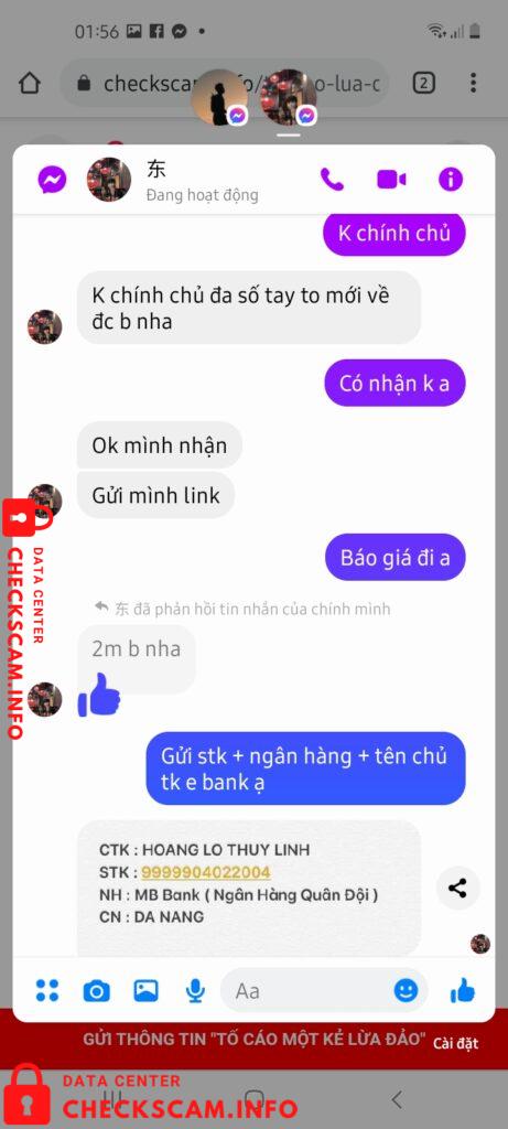 Bukti melawan Hoang Lo Thuy Linh