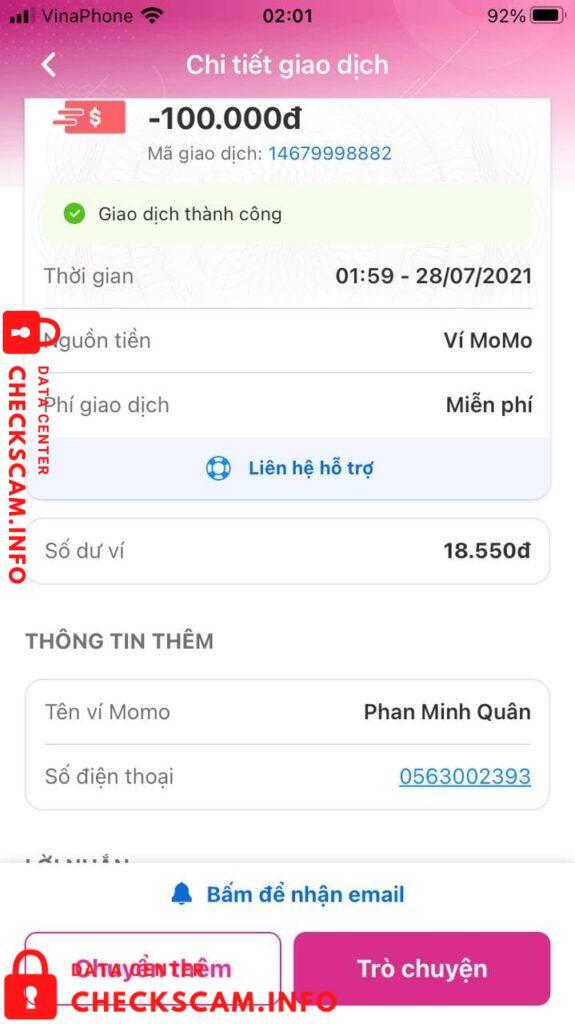 Evidencia contra Phan Minh Quân