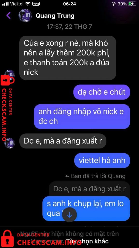 Evidencia contra Tran Ngoc Dinh