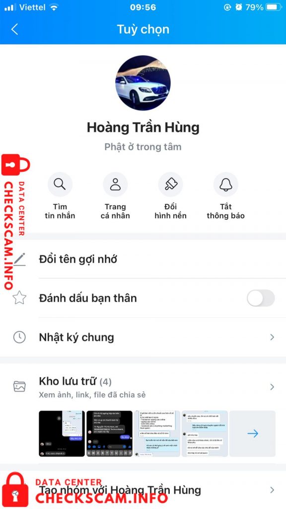 Evidencia contra Trần Hoàng Hùng