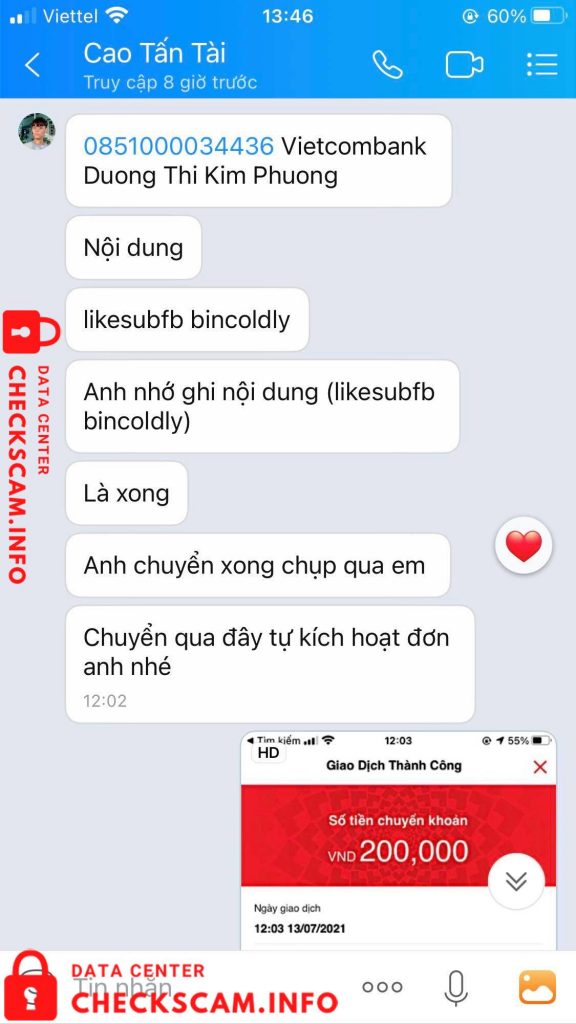 หลักฐานที่เป็นโทษต่อ Cao Tan Tai