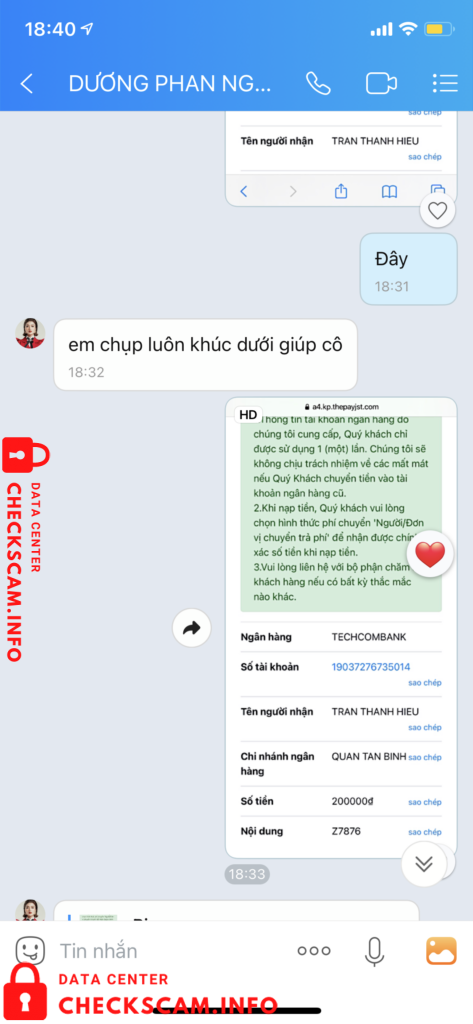 Evidência contra Tran Thanh Hieu – Vant6.com
