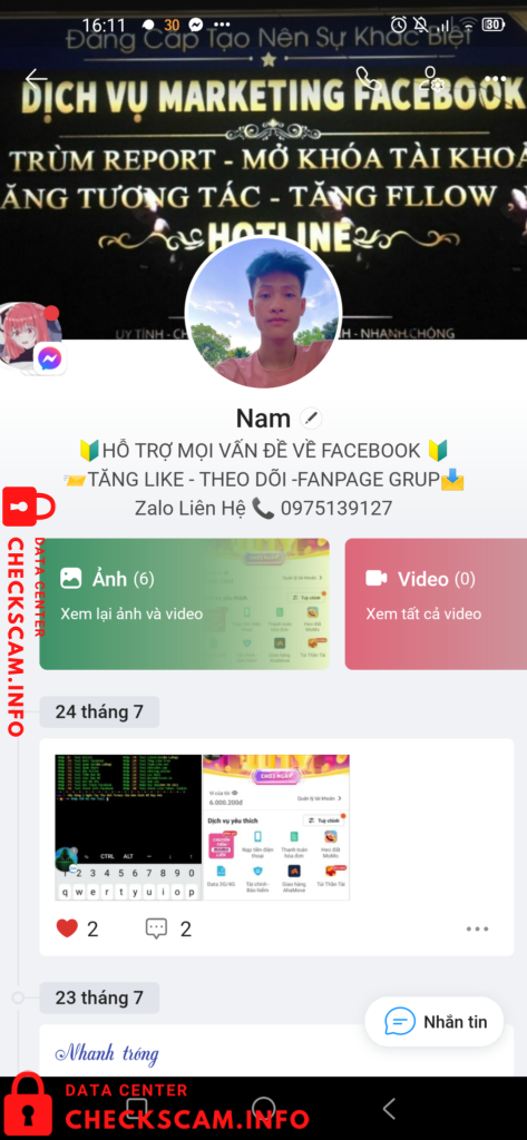 Evidência contra Nguyễn Văn Nam