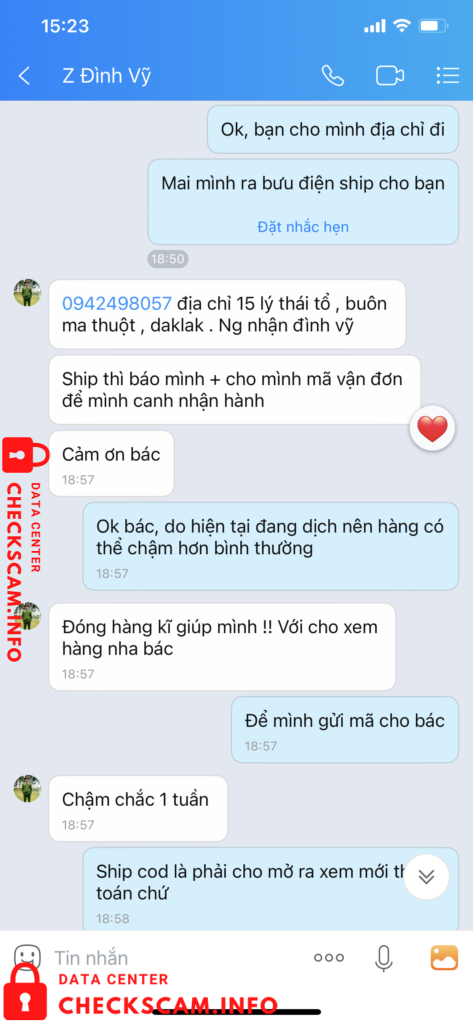 Evidência contra Đình Vỹ