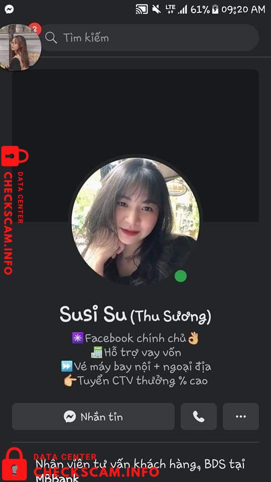 Evidência contra Lê Thị Thu Sương