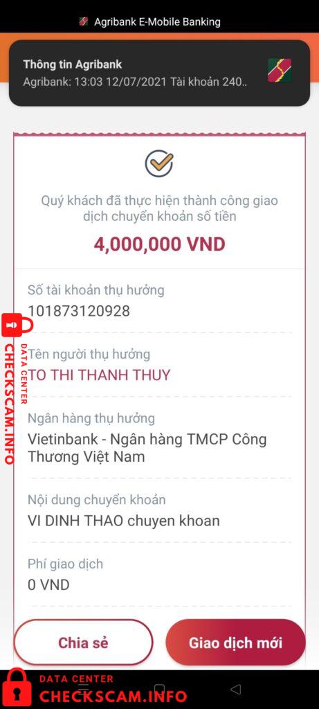 Evidência contra To Thi Thanh Thuy