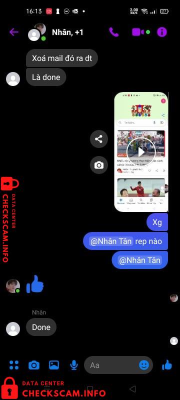 Evidência contra Minh Hảo Nguyễn