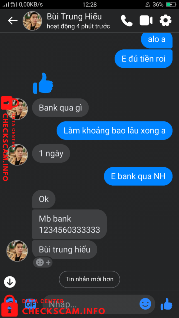 หลักฐานที่เป็นโทษต่อ Bùi Trung Hiếu
