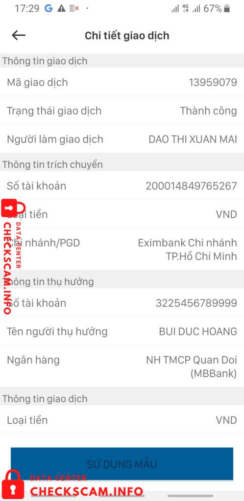 หลักฐานที่เป็นโทษต่อ Bui Duc Hoang – kiemtien2017.com