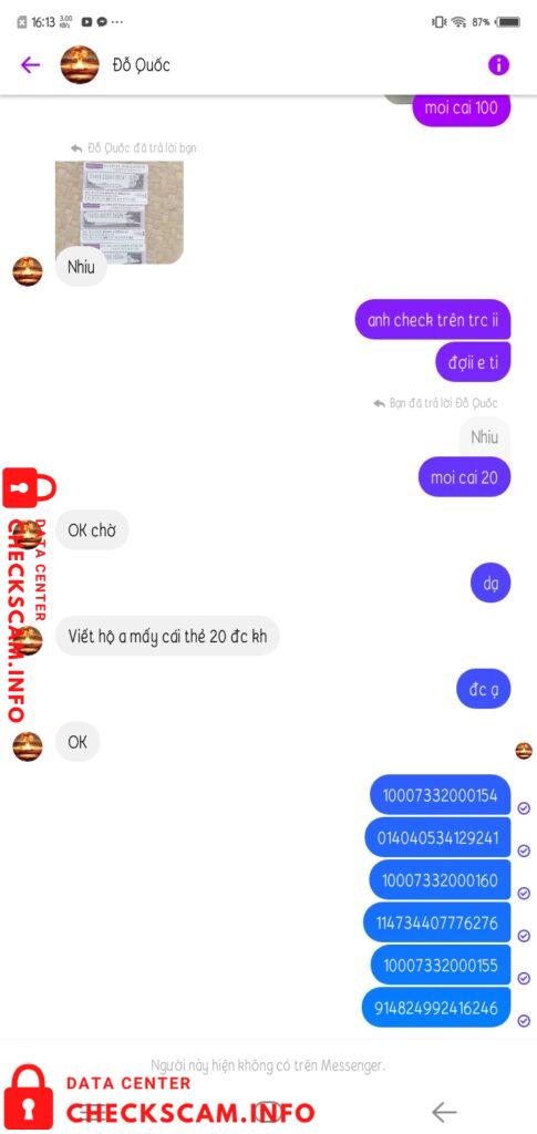หลักฐานที่เป็นโทษต่อ Đỗ Quốc Tiệp