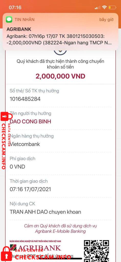Evidence against Dao Cong Binh