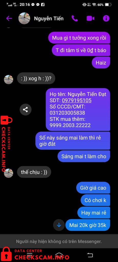 หลักฐานที่เป็นโทษต่อ Nguyễn Tiến Đạt