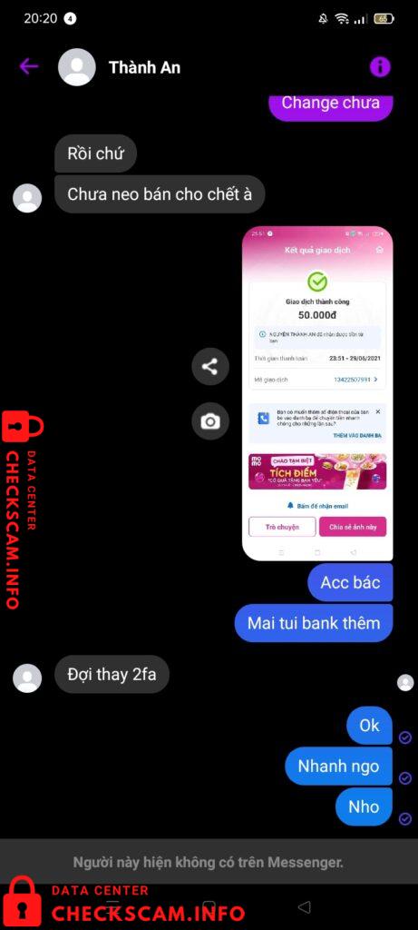 针对的证据 Nguyễn Thành An