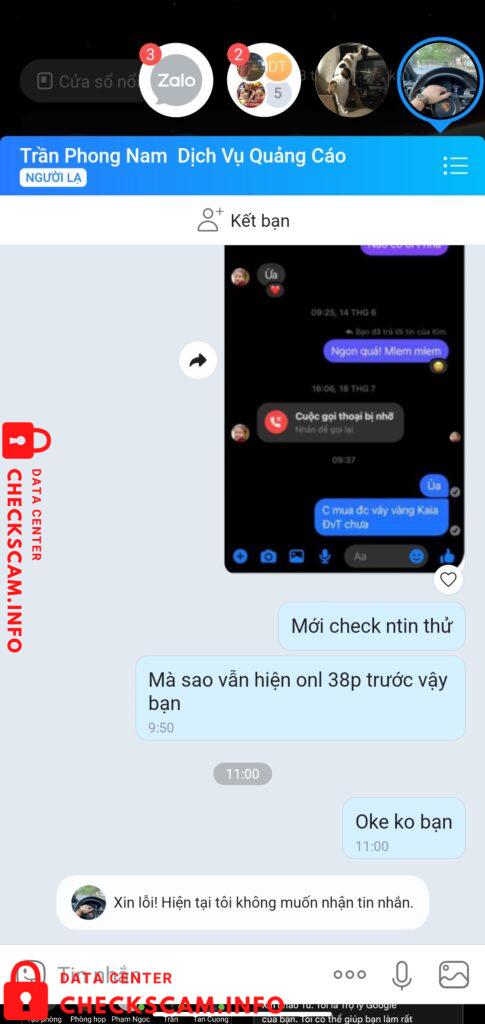 针对的证据 Trần Phong Nam