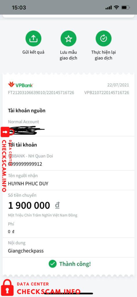 针对的证据 Huynh Duc Duy
