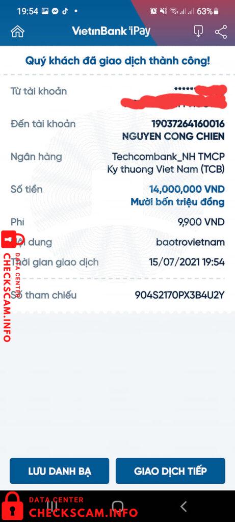 针对的证据 Pham Thanh Hang