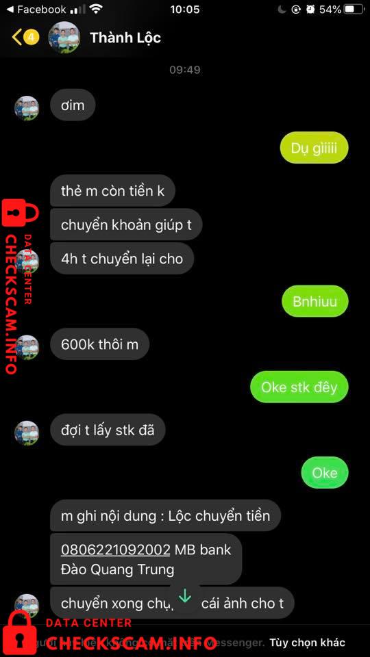 针对的证据 Đào Quang Trung