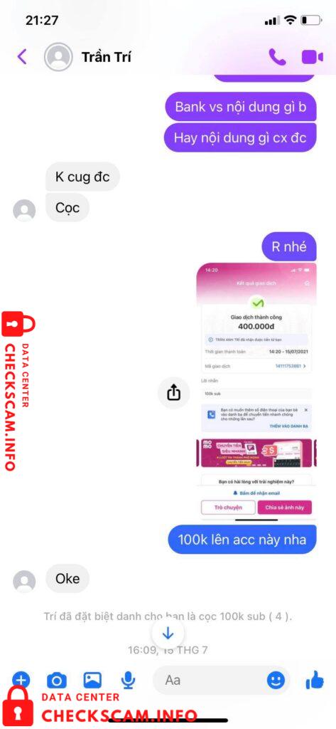 Evidence against Trần Anh Trí