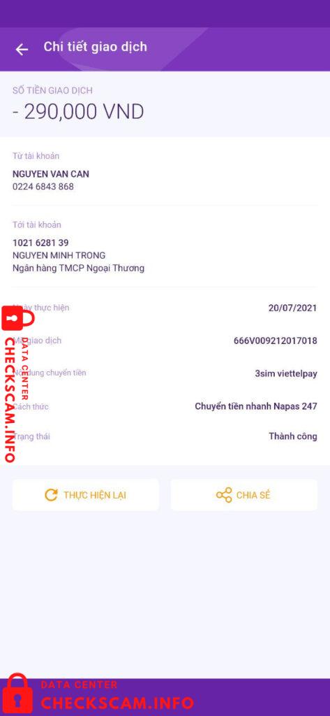 Evidence against Nguyen Minh Trong