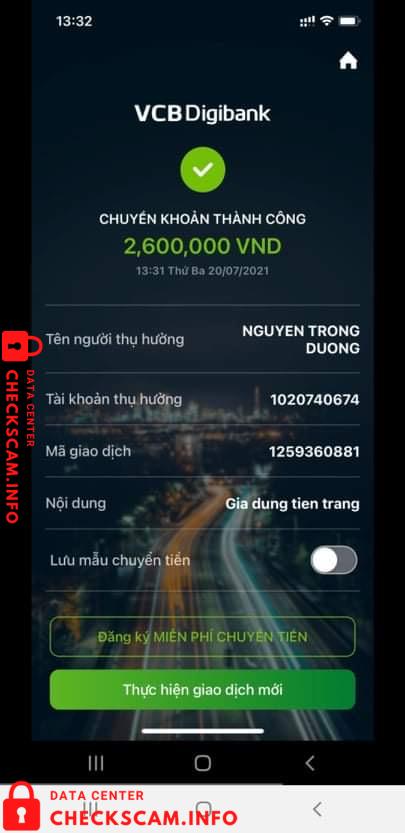 针对的证据 Nguyễn Trọng Dương