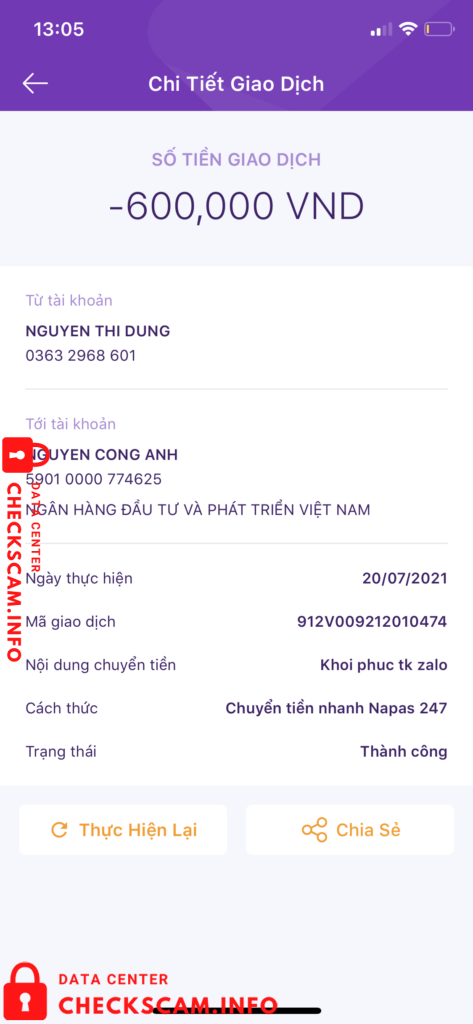 针对的证据 Nguyen Cong Anh