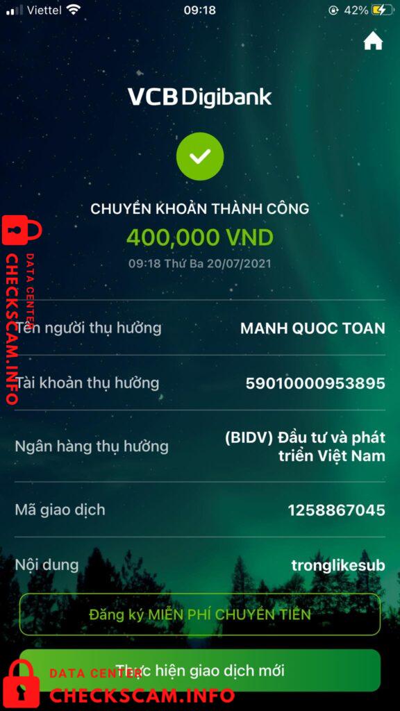 针对的证据 Manh Quoc Toan