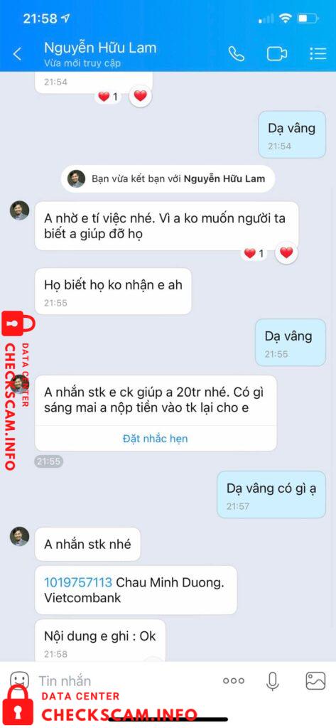 Evidence against Chau Minh Duong