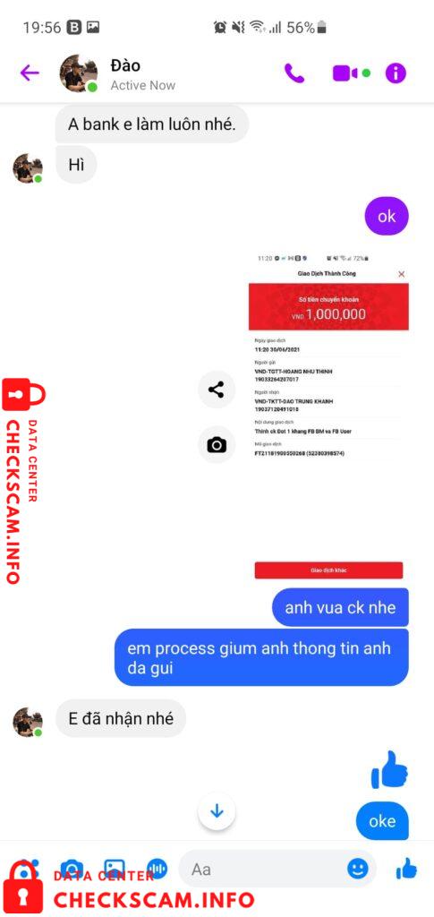针对的证据 Đào Khánh Trung