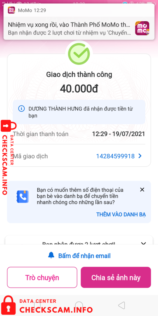 针对的证据 Dương Thành Hưng