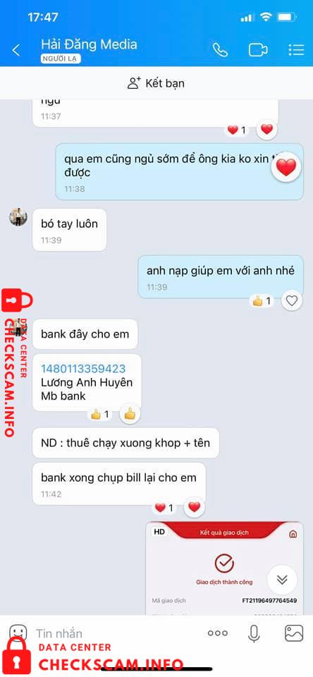 针对的证据 Le Cong Hai Dang