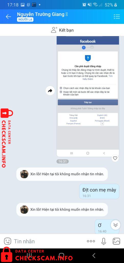Evidence against Nguyễn Trường Giang
