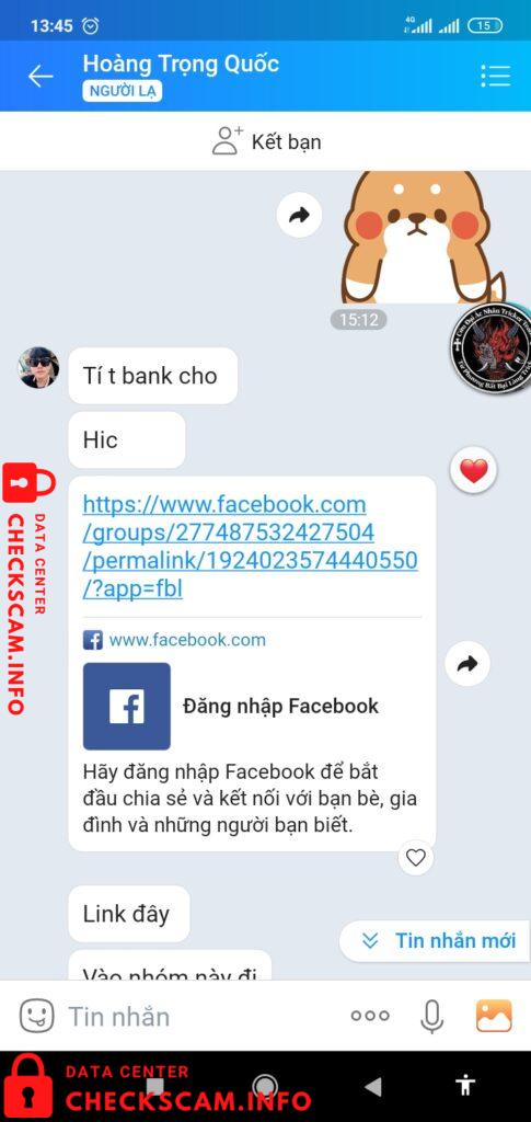Evidence against Hoàng Trọng Quốc