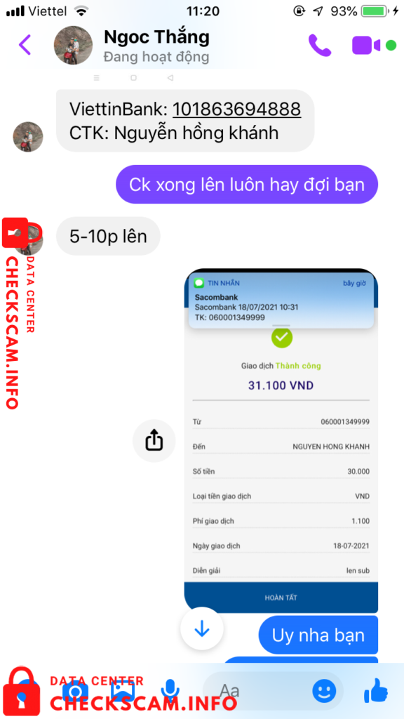 Evidence against Nguyễn Hồng Khánh