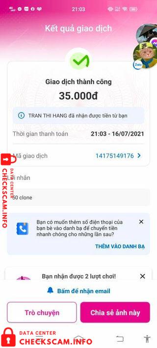 Evidence against Tran Thi Hang