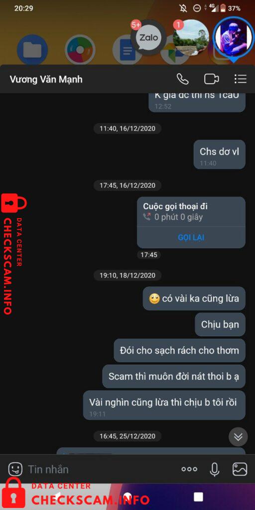 Evidence against Vương Văn Mạnh