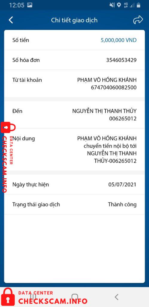Evidence against Nguyễn Thị Thanh Thủy