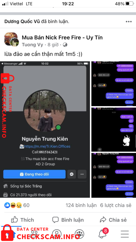 Evidência contra Nguyễn Trung Kiên