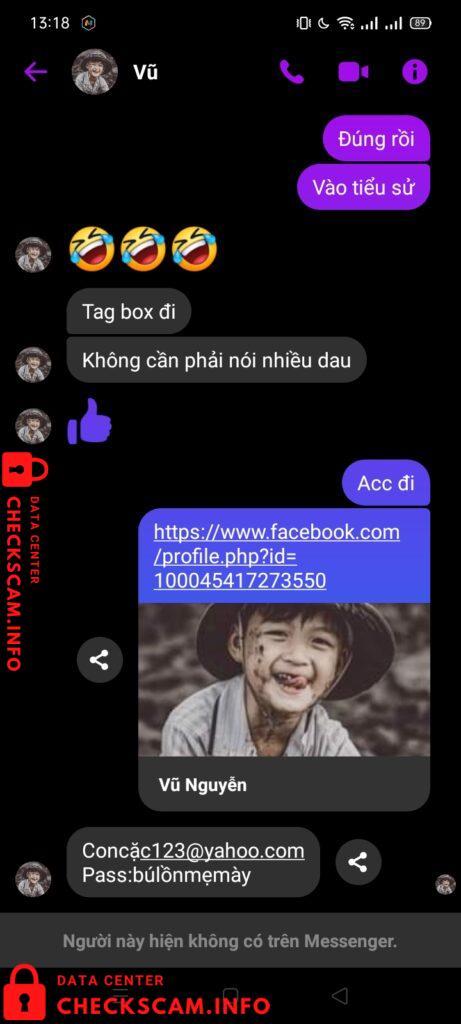 Evidence against Vũ Nguyễn