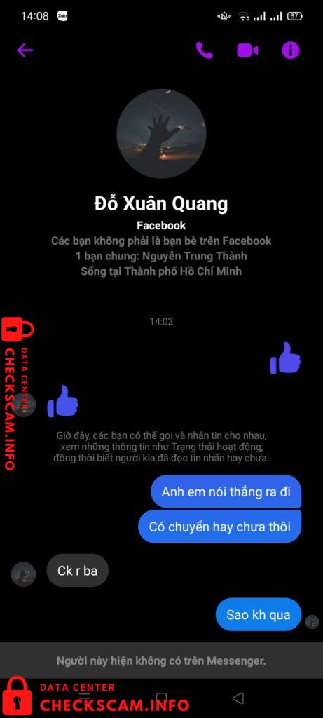 Evidence against Đỗ Xuân Quang
