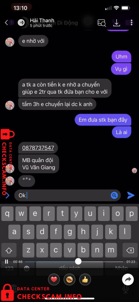 Evidence against Vũ Văn Gian