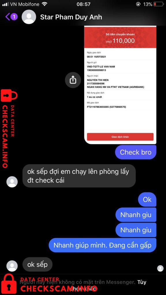 Evidence against Nguyễn Thị Hiền