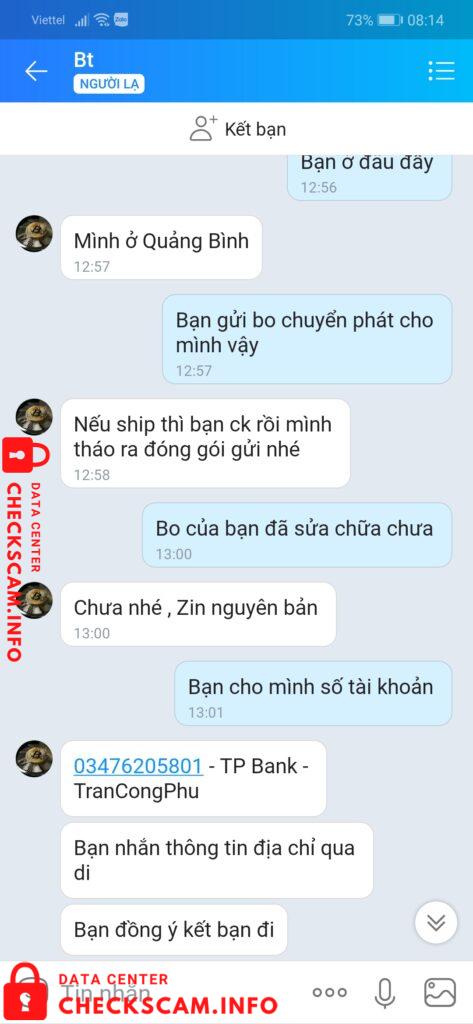Evidence against Tran Cong Phu