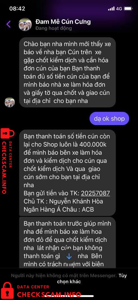 Evidence against Nguyễn Khánh Hòa