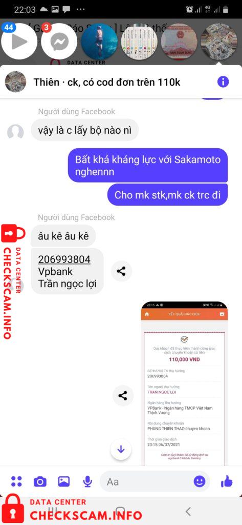 Evidence against Trần Ngọc Lợi