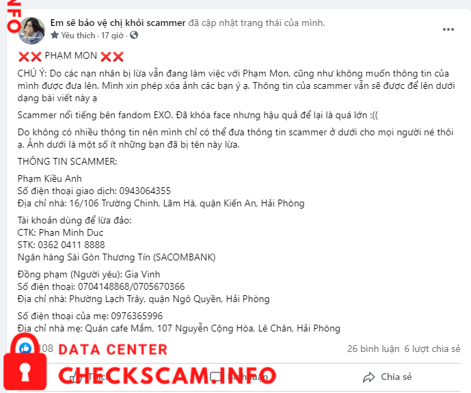 Evidence against Phạm Kiều Anh