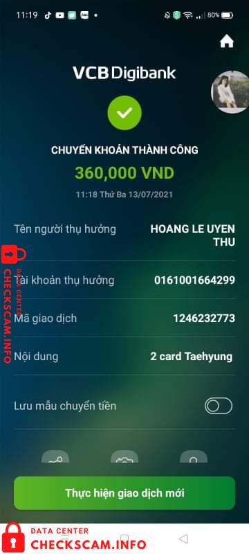 Evidence against Lê Hoàng Uyên Thư