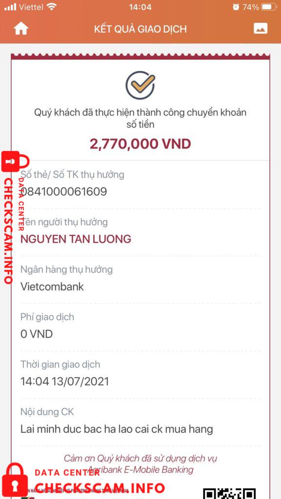 Evidence against Nguyen Tan Luong