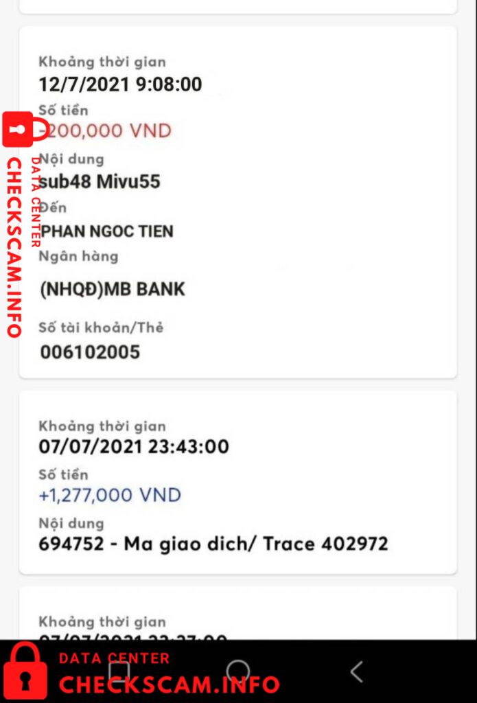Evidence against Dinh Thi Thom