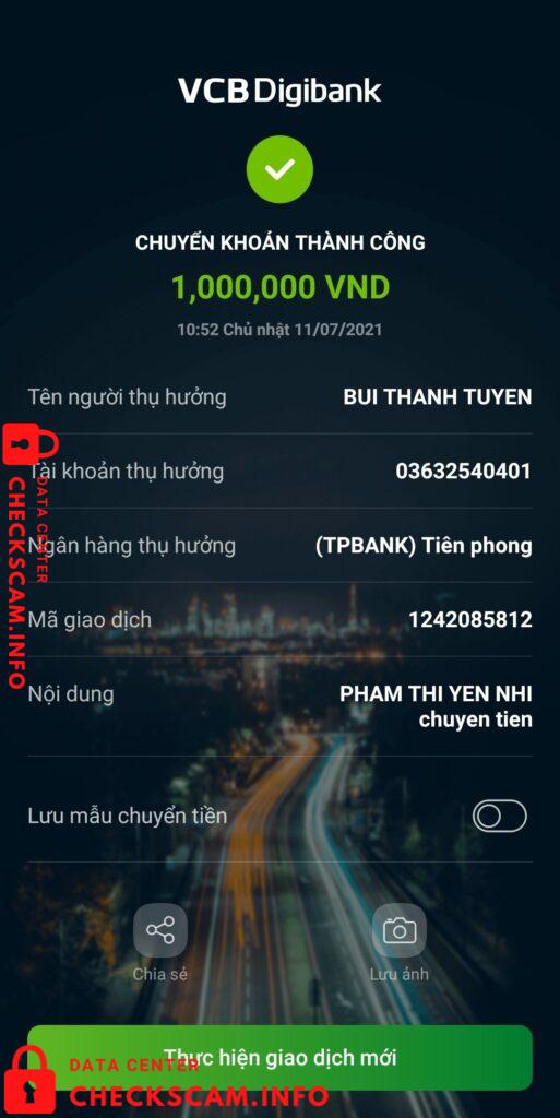 Evidence against Bùi Thanh Tuyền