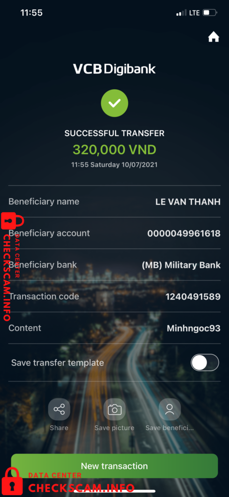 Evidence against Le Van Thanh